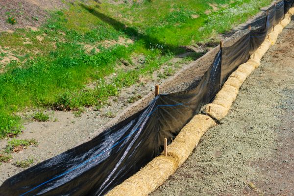 Straw Wattle Installation in Plant City