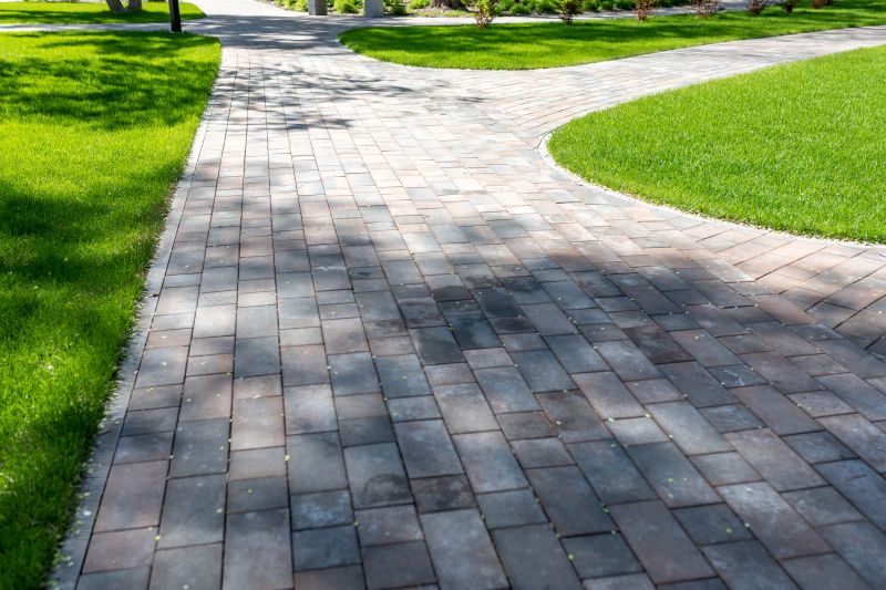 Traditional brick paver installation